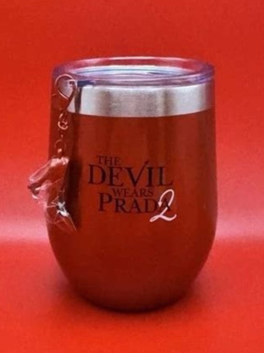 New Devil Wears Prada 2 Stainless Steel Wine Tumbler w/ Charm Cinemark New